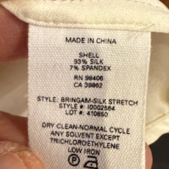 THEORY Bringam Stretch-Silk Top SIZE M - Picture 4 of 5